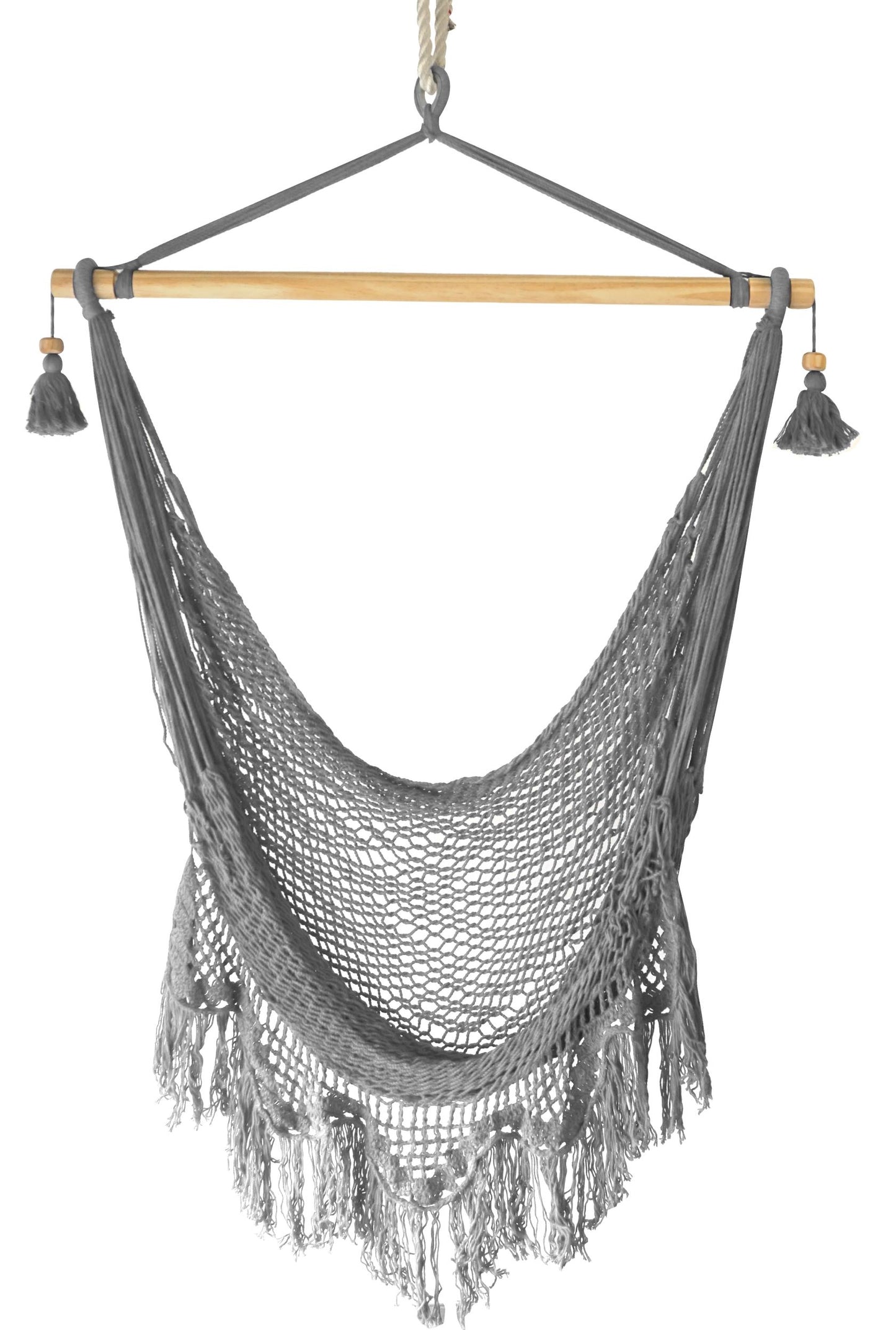 Grey Woven Hanging Chair for Indoor