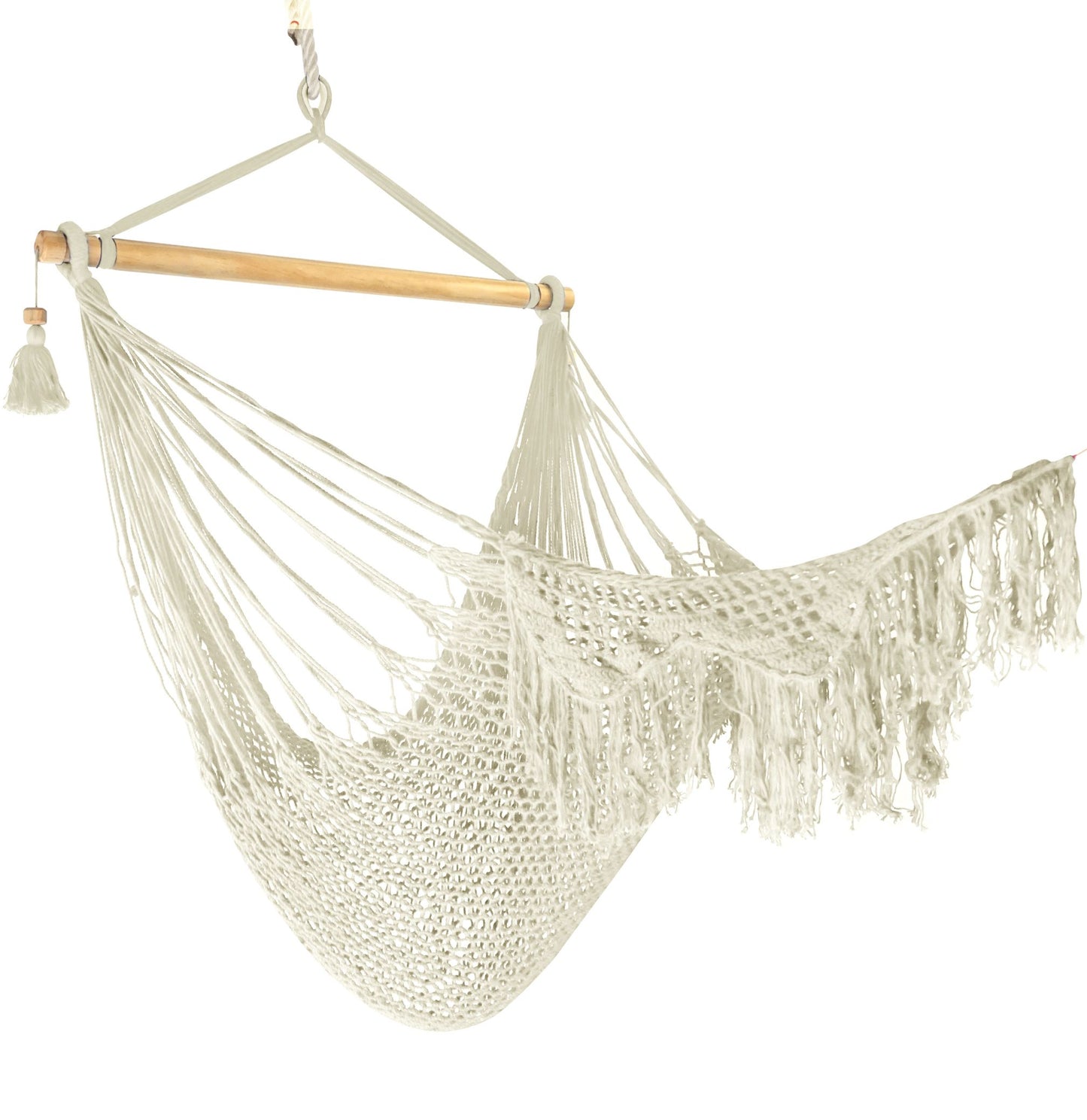 Off White Woven Hanging Chair for Indoor