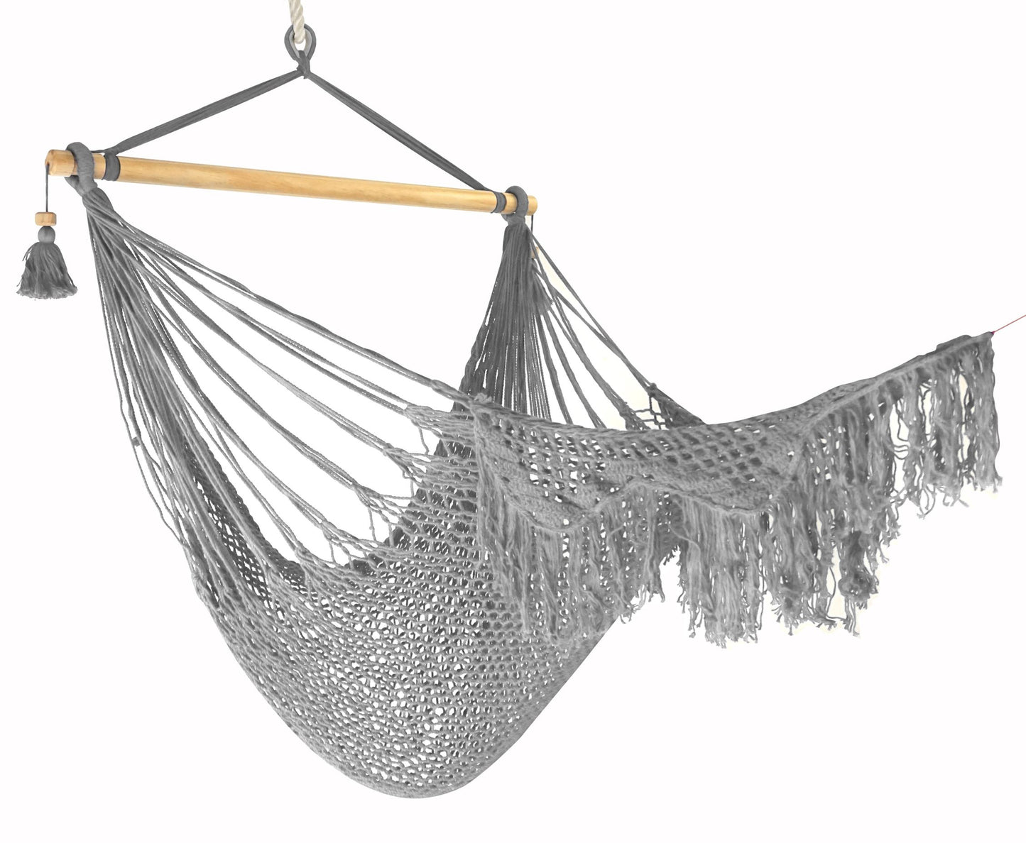 Grey Woven Hanging Chair for Indoor