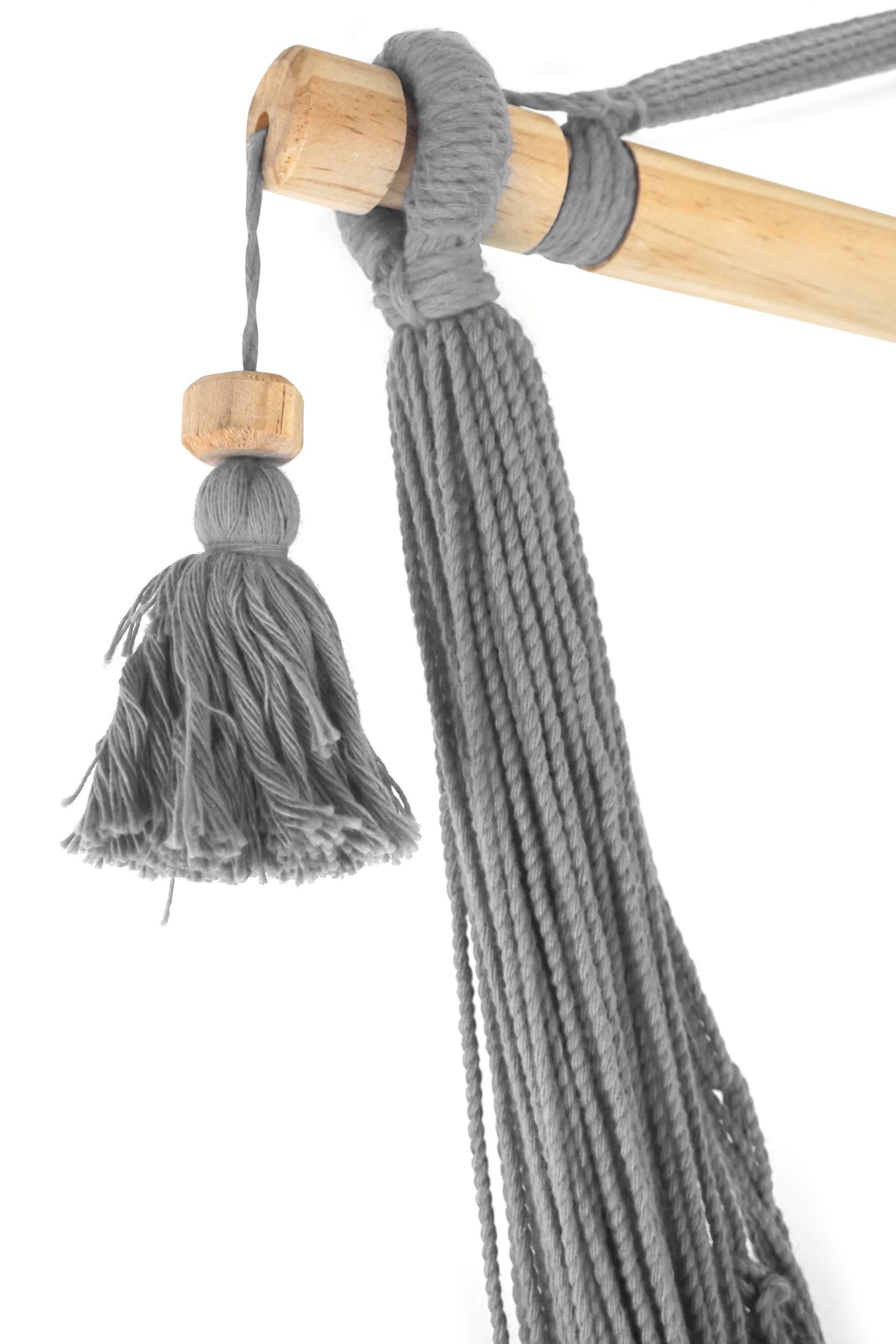 Grey Woven Hanging Chair for Indoor