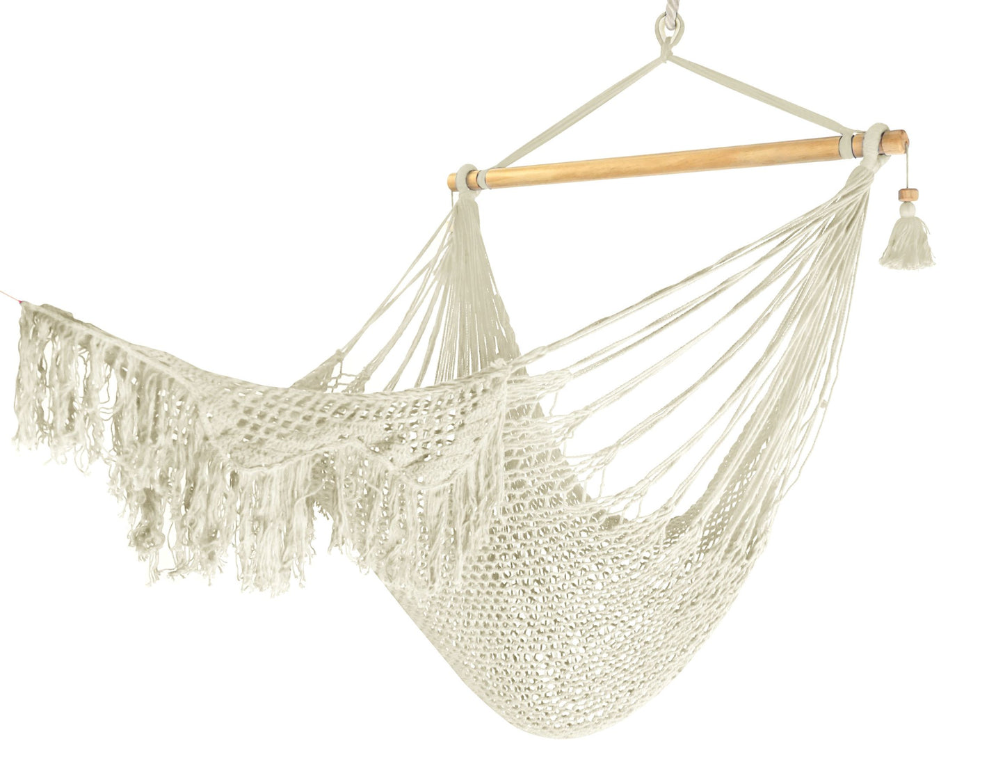 Off White Woven Hanging Chair for Indoor